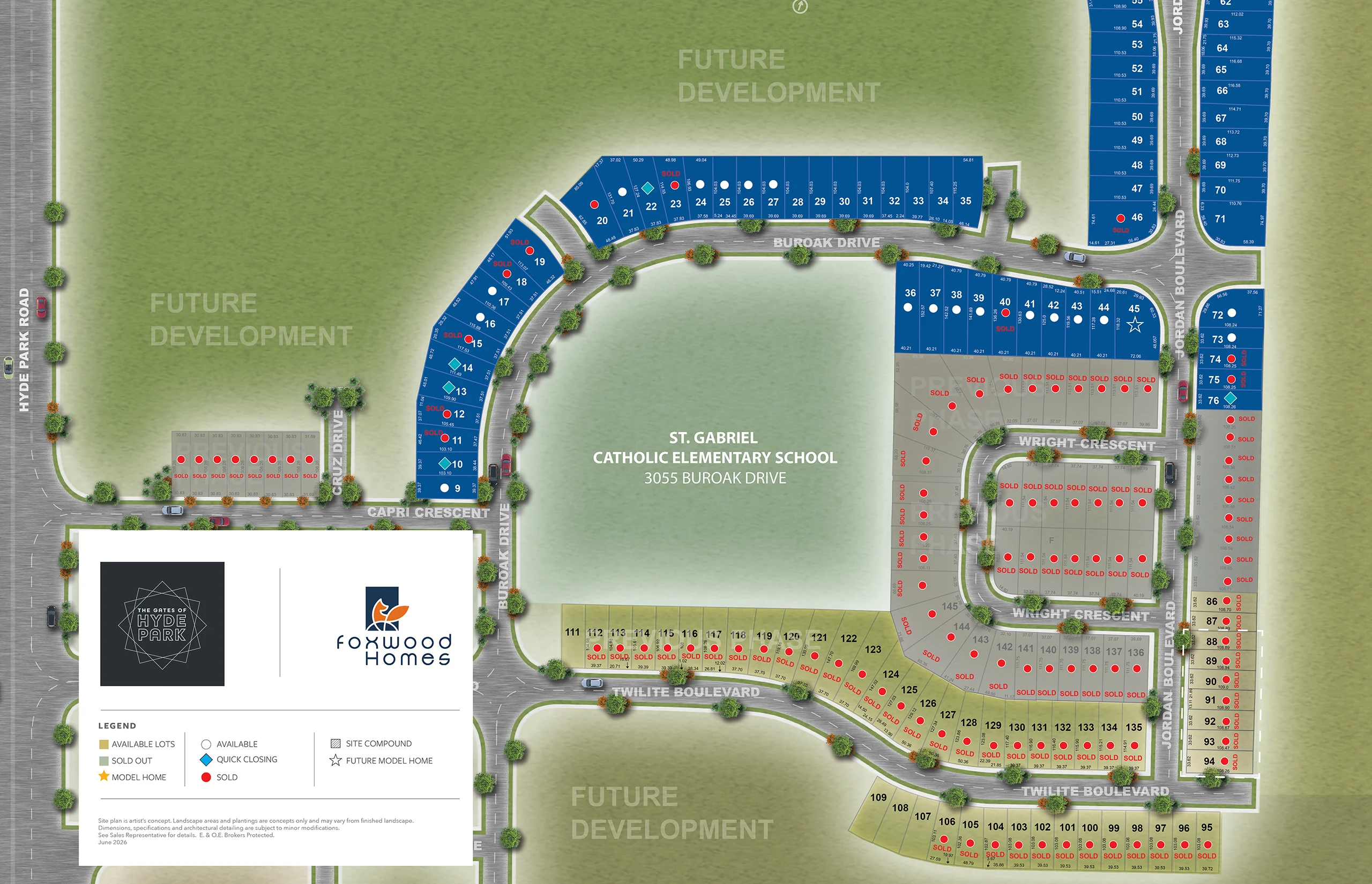 Gates of Hyde Park Site Plan